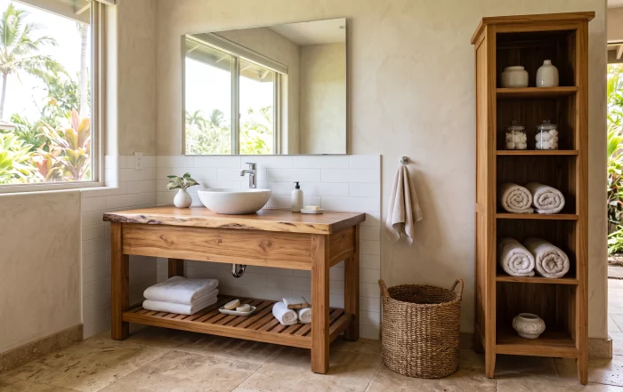 Maui Furniture for Bathrooms: Vanities, Storage, and Finishes That Beat Humidity