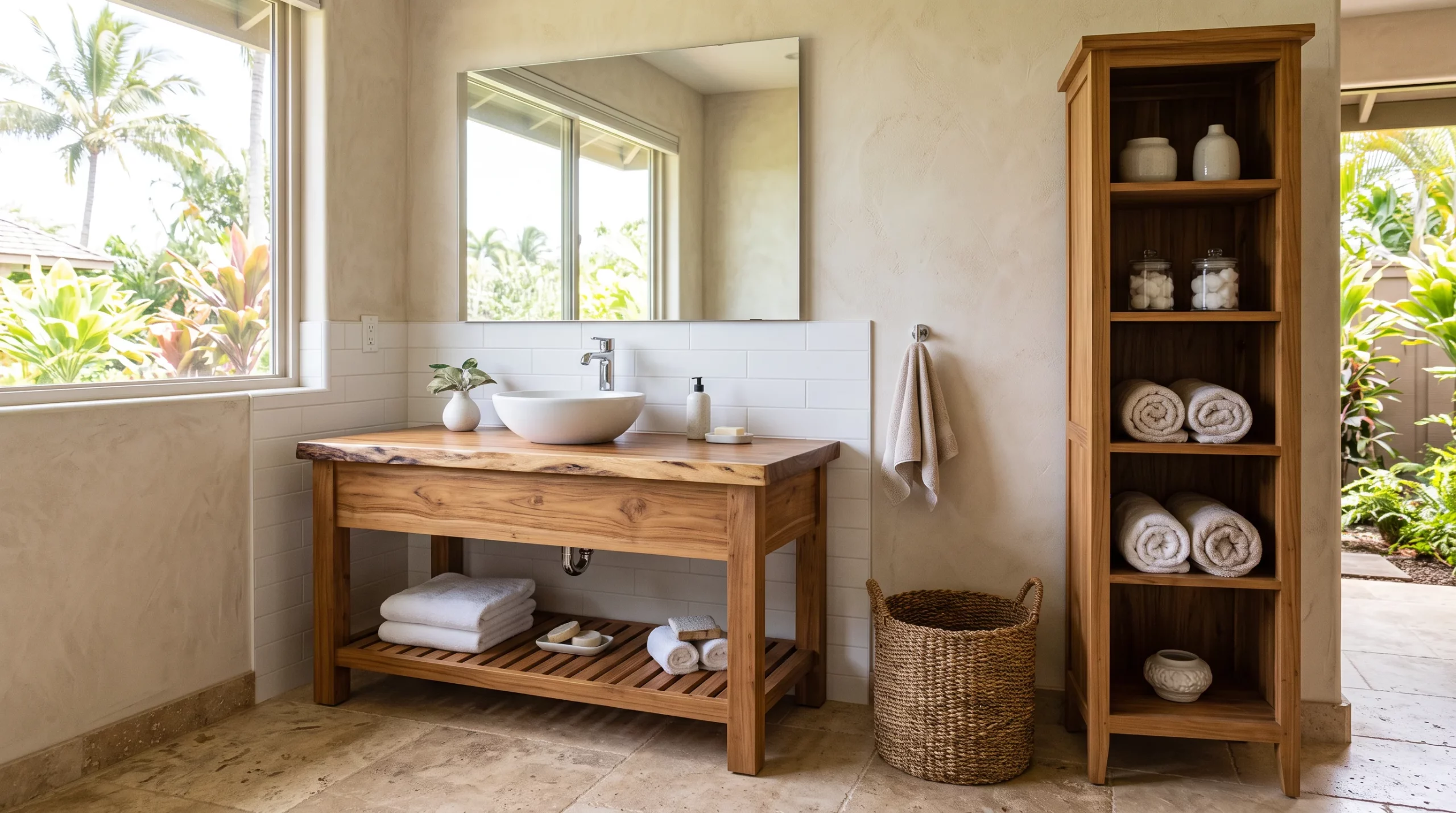 Maui Furniture for Bathrooms: Vanities, Storage, and Finishes That Beat Humidity