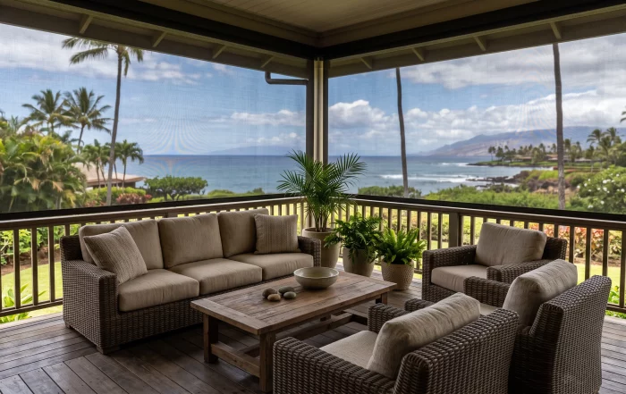 Maui Furniture for Lanai Screens and Shade: Protecting Indoor Pieces from Salt and Sun